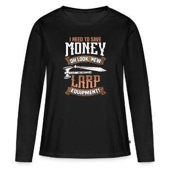 Équipement de GN RPG Fantasy GN RPG - T-shirt manches longues Premium bio Femme - noir - Devant - Julia (174cm)