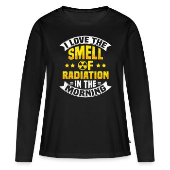 Radioaktiv Strahlung Atomkraft Nuklearingenieur - Frauen Premium Bio Langarmshirt - Schwarz - Vorne - Julia (174cm)