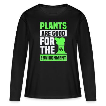 Centrale Nucléaire Énergie Nucléaire Radioactive Nucléaire - T-shirt manches longues Premium bio Femme - noir - Devant - Julia (174cm)