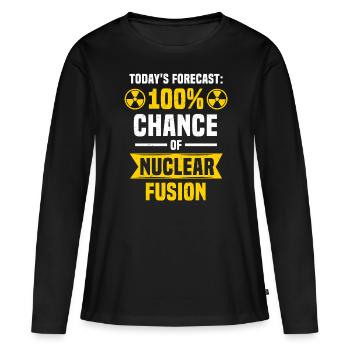 Kernfusion Radioaktiv Strahlung Atomkraft - Frauen Premium Bio Langarmshirt - Schwarz - Vorne - Julia (174cm)