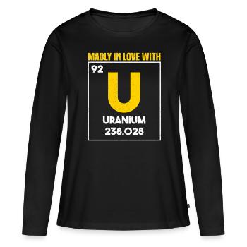 Ingénieur Nucléaire Nucléaire Nucléaire Radioactif - T-shirt manches longues Premium bio Femme - noir - Devant - Julia (174cm)