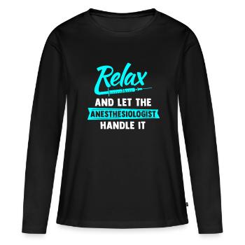 Anästhesie Narkose Krankenschwester Anästhesist - Frauen Premium Bio Langarmshirt - Schwarz - Vorne - Julia (174cm)