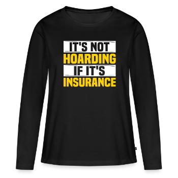 Agents d’assurance Actuaires d’assurance - T-shirt manches longues Premium bio Femme - noir - Devant - Julia (174cm)