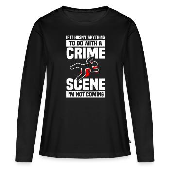 Criminalistique Criminologie des scènes de crime - T-shirt manches longues Premium bio Femme - noir - Devant - Julia (174cm)