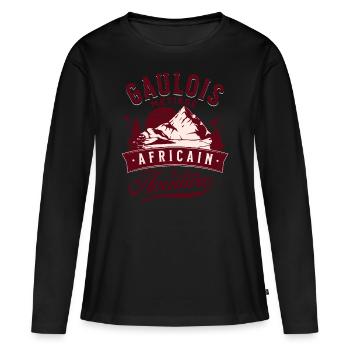 Gallisch gemischt afrikanisch - Frauen Premium Bio Langarmshirt - Schwarz - Vorne - Julia (174cm)