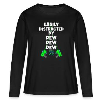 Laser Tag Beam Laser Tag Laser Gun - T-shirt manches longues Premium bio Femme - noir - Devant - Julia (174cm)