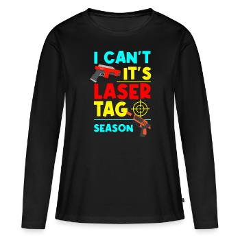 Laser Tag Laser Gun Laser Tag Lasergame - T-shirt manches longues Premium bio Femme - noir - Devant - Julia (174cm)