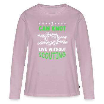 Scouting Rope Knots Adventure Scout - T-shirt manches longues Premium bio Femme - rose poudré - Devant - Julia (174cm)