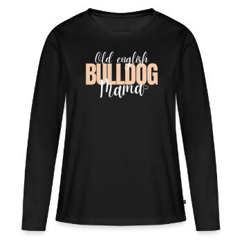 MEILLEUR Bulldog MOM Mama Bulldog Bulldogs - T-shirt manches longues Premium bio Femme - noir - Devant - Julia (174cm)