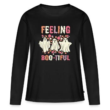 Halloween Ghost Ghoul Ghost - Women's Premium Organic Long Sleeve Shirt - black - Front - Julia (174cm)