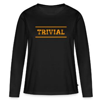 das ist simpel - Frauen Premium Bio Langarmshirt - Schwarz - Vorne - Julia (174cm)