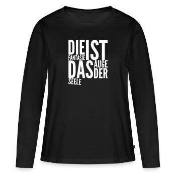 die Fantasie der Seele - Frauen Premium Bio Langarmshirt - Schwarz - Vorne - Julia (174cm)