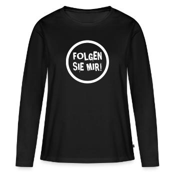 ich zeig es ihnen - Frauen Premium Bio Langarmshirt - Schwarz - Vorne - Julia (174cm)