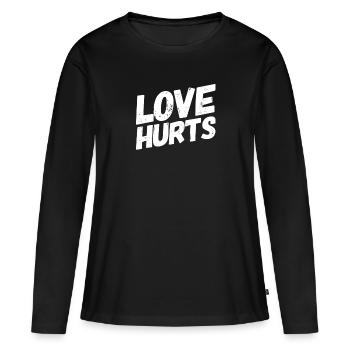 L’amour et la douleur - T-shirt manches longues Premium bio Femme - noir - Devant - Julia (174cm)