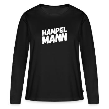 ich hampel rum man - Frauen Premium Bio Langarmshirt - Schwarz - Vorne - Julia (174cm)