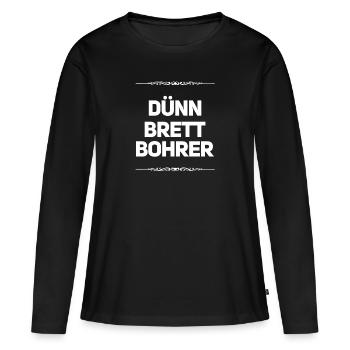 Faulheit geht immer - Frauen Premium Bio Langarmshirt - Schwarz - Vorne - Julia (174cm)