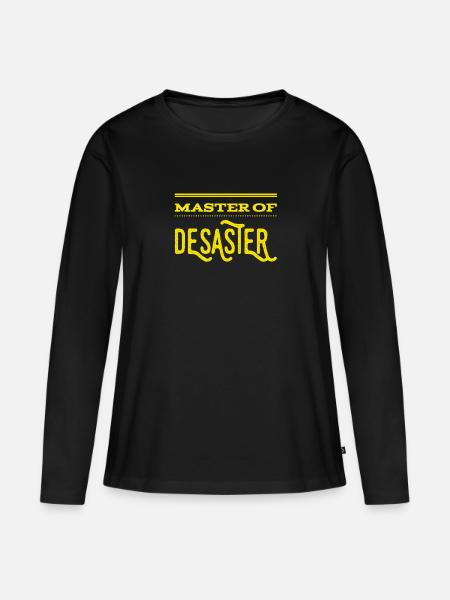 Master of Desaster - Frauen Premium Bio Langarmshirt - Schwarz
