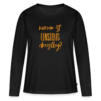 verwirrende Sprache - Frauen Premium Bio Langarmshirt - Schwarz - Vorne - Julia (174cm)