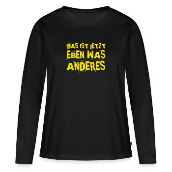 J’ai changé d’avis - T-shirt manches longues Premium bio Femme - noir - Devant - Julia (174cm)