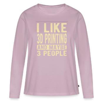 3D-Druck Spruch - Frauen Premium Bio Langarmshirt - Altrosa - Vorne - Julia (174cm)