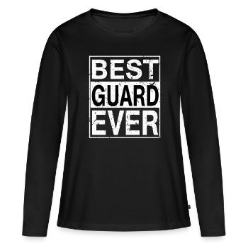 Meilleur garde de tous les temps Cadeau de garde - T-shirt manches longues Premium bio Femme - noir - Devant - Julia (174cm)