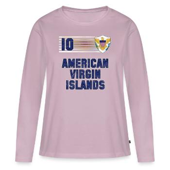 American Virgin Islands - Women's Premium Organic Long Sleeve Shirt - dusky pink - Front - Julia (174cm)