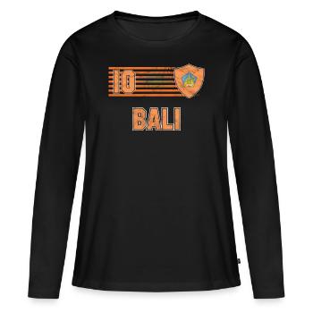 Bali - T-shirt manches longues Premium bio Femme - noir - Devant - Julia (174cm)