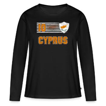 Zypern - Frauen Premium Bio Langarmshirt - Schwarz - Vorne - Julia (174cm)