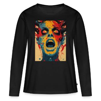 The Female Devil - Frauen Premium Bio Langarmshirt - Schwarz - Vorne - Julia (174cm)