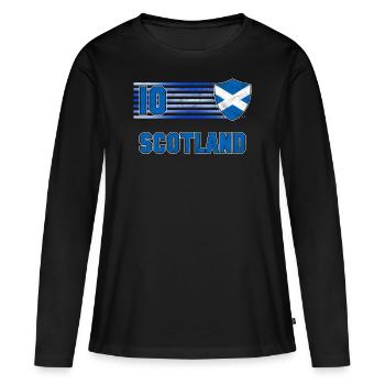 Schottland - Frauen Premium Bio Langarmshirt - Schwarz - Vorne - Julia (174cm)