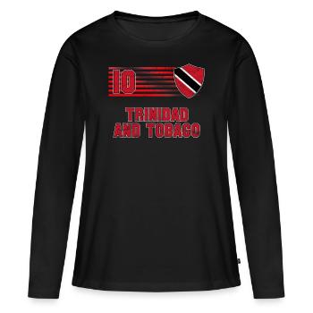 Trinité et Tobago - T-shirt manches longues Premium bio Femme - noir - Devant - Julia (174cm)