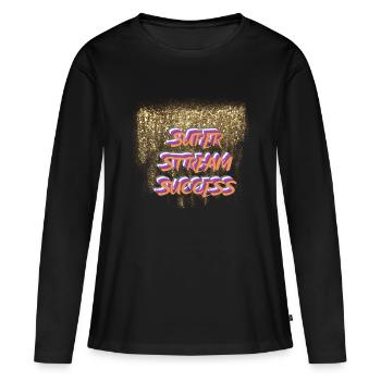 SUPER STREAM SUCCESS - Women's Premium Organic Long Sleeve Shirt - black - Front - Julia (174cm)