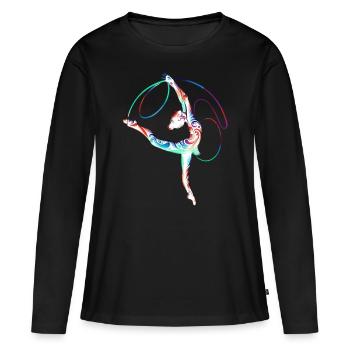 Dance - Frauen Premium Bio Langarmshirt - Schwarz - Vorne - Julia (174cm)