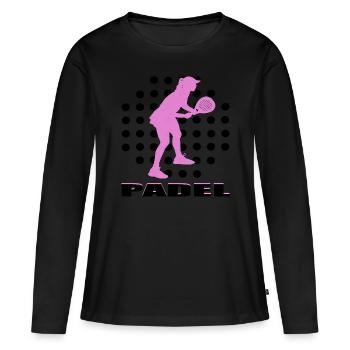 Padel - Women's Premium Organic Long Sleeve Shirt - black - Front - Julia (174cm)