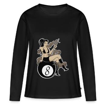 Pin-up fille - T-shirt manches longues Premium bio Femme - noir - Devant - Julia (174cm)
