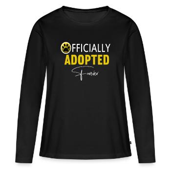 Adoption Day, Officially Adopted Forever - Women's Premium Organic Long Sleeve Shirt - black - Front - Julia (174cm)