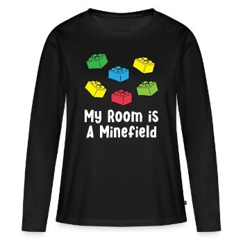 Brick Builder Brick Building Master Builder - Women's Premium Organic Long Sleeve Shirt - black - Front - Julia (174cm)