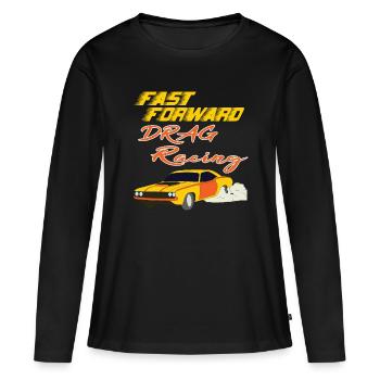 Be advance with this "Fast Forward Drag Racing" - Women's Premium Organic Long Sleeve Shirt - black - Front - Julia (174cm)