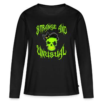 Gruseliges und dennoch attraktives T-Shirt-Design für Sie! "" - Frauen Premium Bio Langarmshirt - Schwarz - Vorne - Julia (174cm)