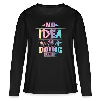 Software Engineering EDP Software Developer - Women's Premium Organic Long Sleeve Shirt - black - Front - Julia (174cm)