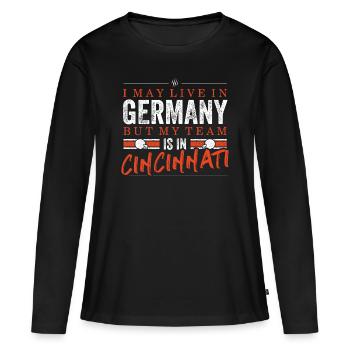 Cincinnati Football Fans Allemagne - T-shirt manches longues Premium bio Femme - noir - Devant - Julia (174cm)