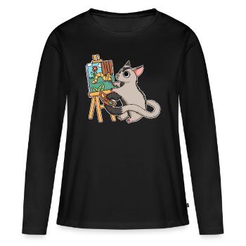 artiste de la canne à sucre - T-shirt manches longues Premium bio Femme - noir - Devant - Julia (174cm)