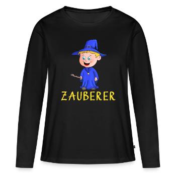 Magiciens - Magiciens - T-shirt manches longues Premium bio Femme - noir - Devant - Julia (174cm)