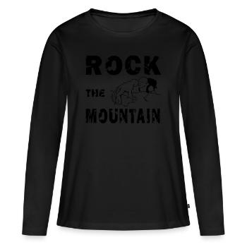 Bergsteiger - Frauen Premium Bio Langarmshirt - Schwarz - Vorne - Julia (174cm)