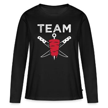 team kebab team kebab türkisches restaurant - Frauen Premium Bio Langarmshirt - Schwarz - Vorne - Julia (174cm)
