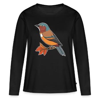Oiseau fantastique - T-shirt manches longues Premium bio Femme - noir - Devant - Julia (174cm)