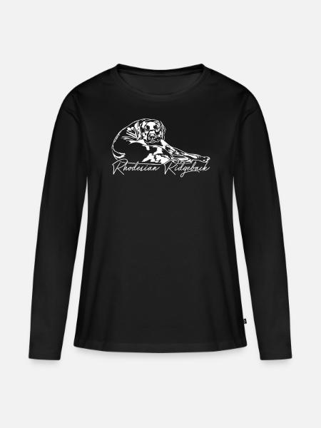 RHODESIAN RIDGEBACK Wilsigns Löwenhund Hunderasse - Frauen Premium Bio Langarmshirt - Schwarz