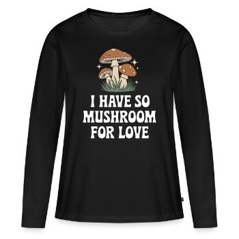 Champignons Champignons Champignon Champignon - T-shirt manches longues Premium bio Femme - noir - Devant - Julia (174cm)