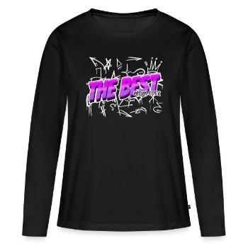 The best mom ever. Meilleure maman - T-shirt manches longues Premium bio Femme - noir - Devant - Julia (174cm)