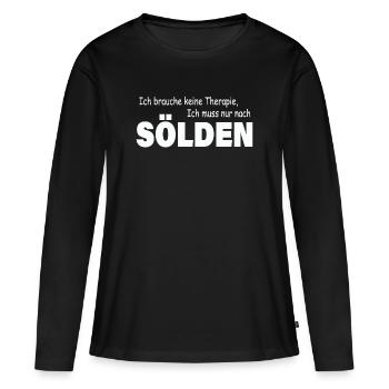 Therapie SÖLDEN - Frauen Premium Bio Langarmshirt - Schwarz - Vorne - Julia (174cm)